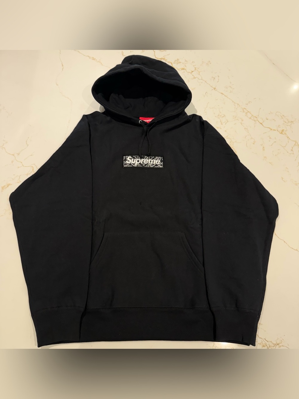 Supreme Bandana Logo Box Hoodie Large